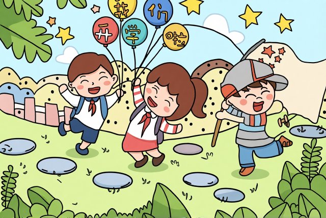 开学小报简单又漂亮：新学期开学第一课手抄报模板，简单好画