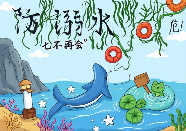 防溺水小报简单又漂亮：2026年防溺水手抄报模板，七不再会内容