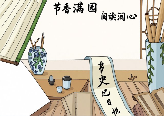 书香伴暑假手抄报：简单又漂亮的阅读小报，快乐阅读润心田